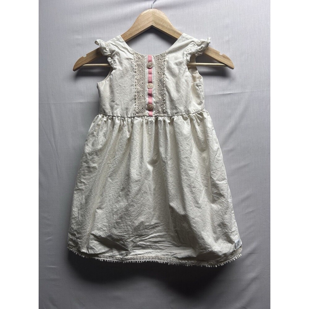 Darling Mae by Rirac and Ruffles Girls 6 Cream Dress Buttons Lace Boutique